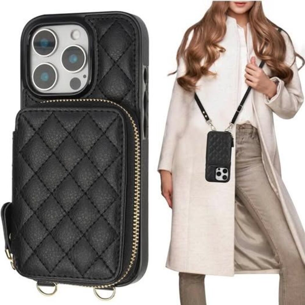 NWOT Bocasal iPhone 16 Pro Crossbody Wallet Case Card Holder